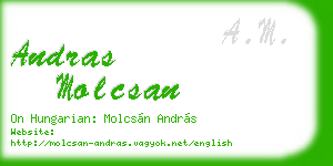 andras molcsan business card